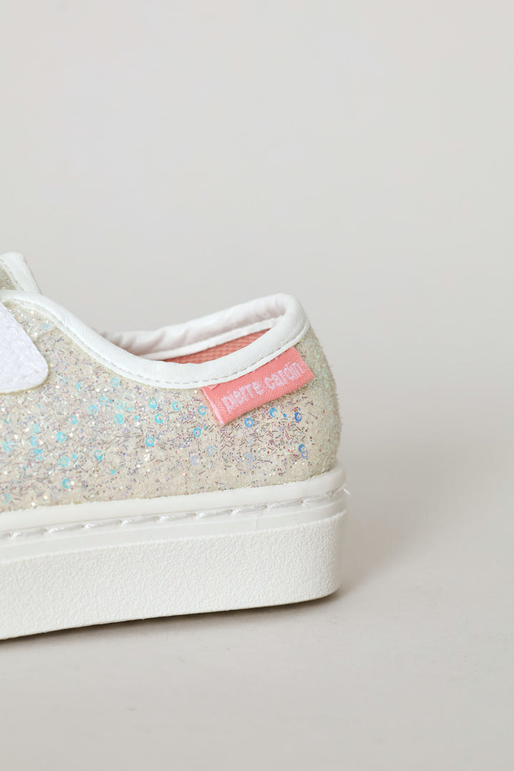 Pre-Girls Glitter Sneaker - White