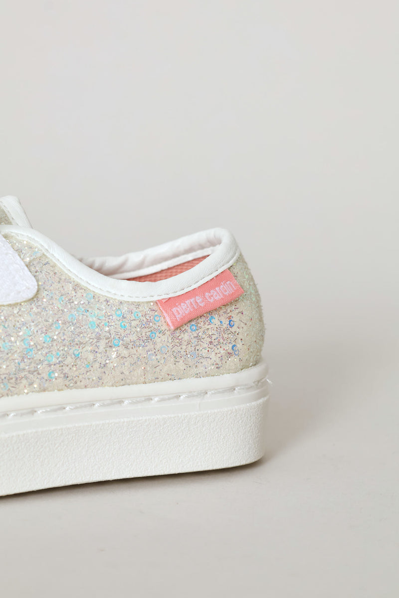 Pre-Girls Glitter Sneaker - White