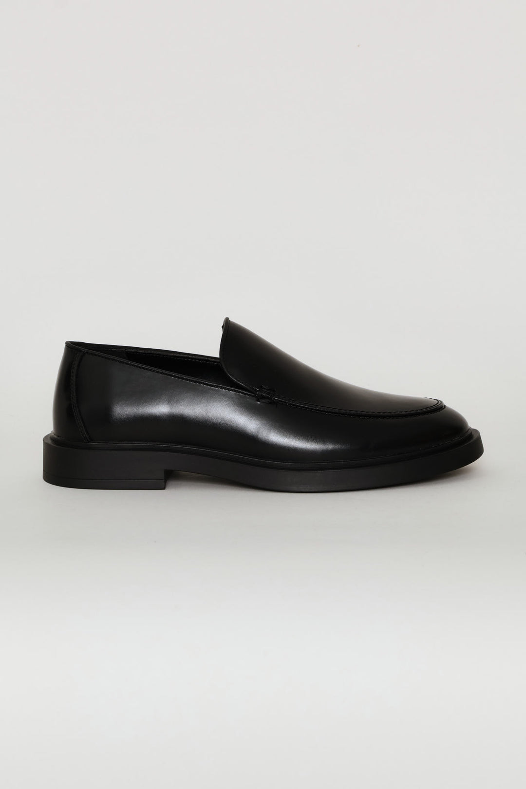 Slip On Plain Upper Loafer - Black