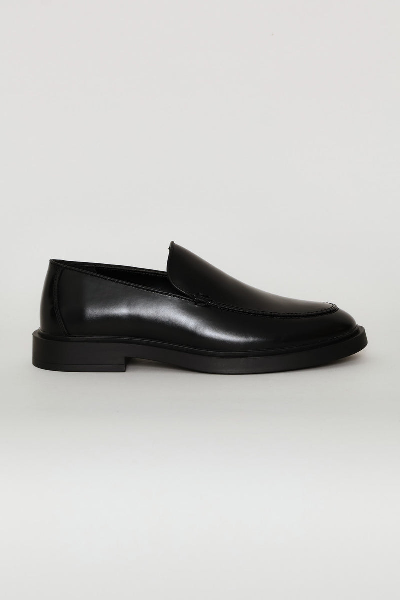 Slip On Plain Upper Loafer - Black