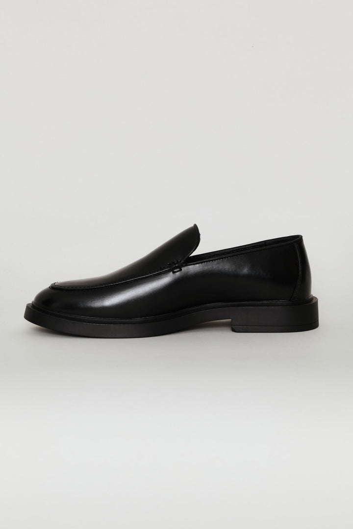 Slip On Plain Upper Loafer - Black