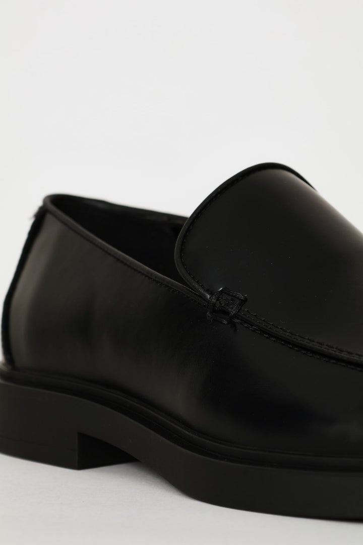 Slip On Plain Upper Loafer - Black