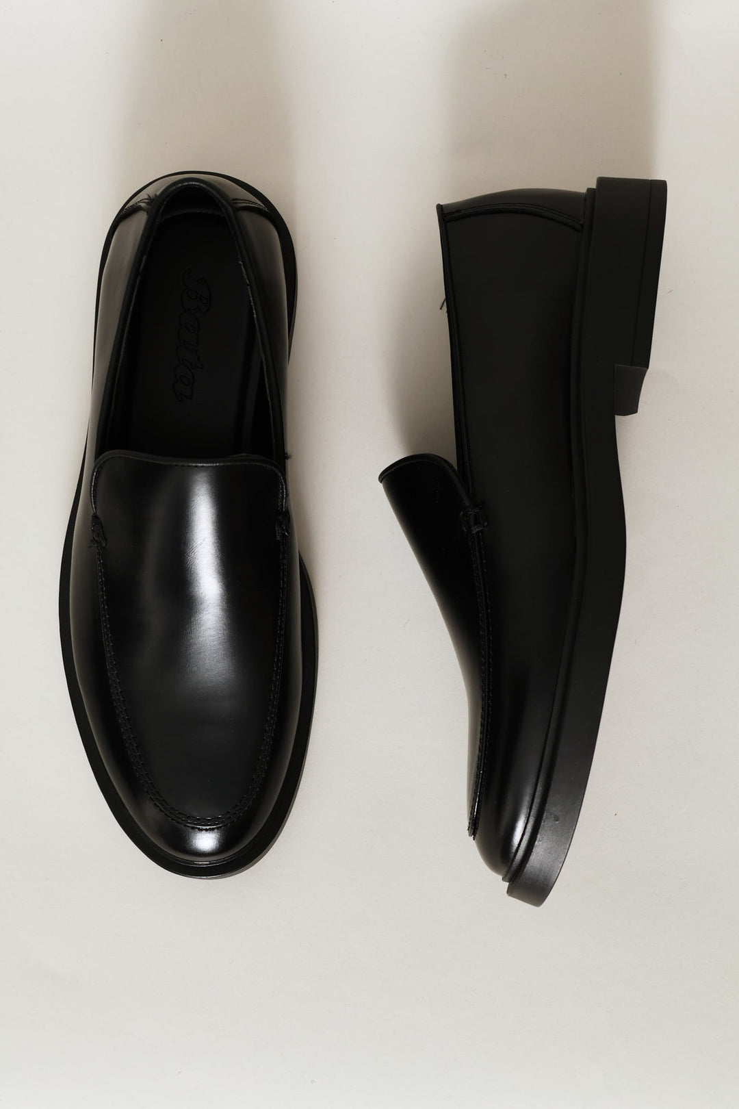 Slip On Plain Upper Loafer - Black