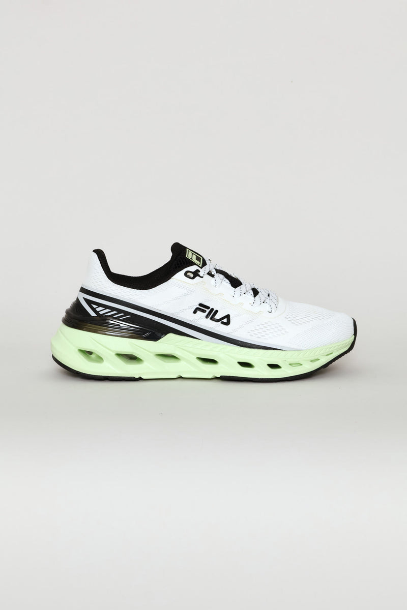 Ottavio Lace Up Trainer With Flex Sole - White/Green