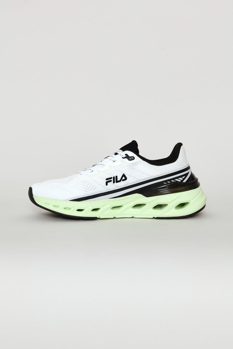 Ottavio Lace Up Trainer With Flex Sole - White/Green