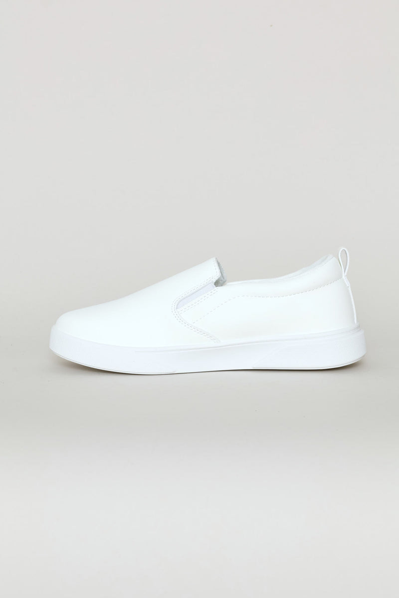Gold Detail Sneaker - White
