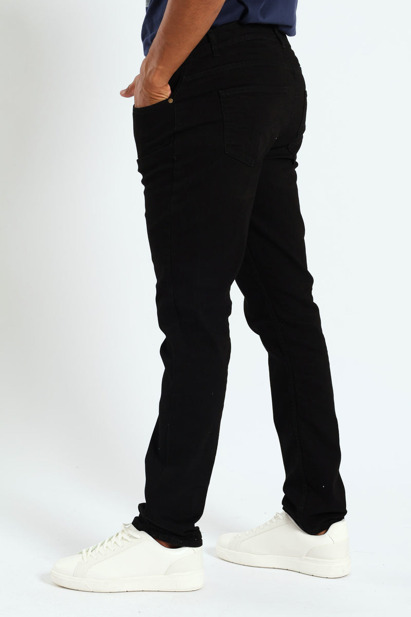 Slim Fit Denim Jeans - Black