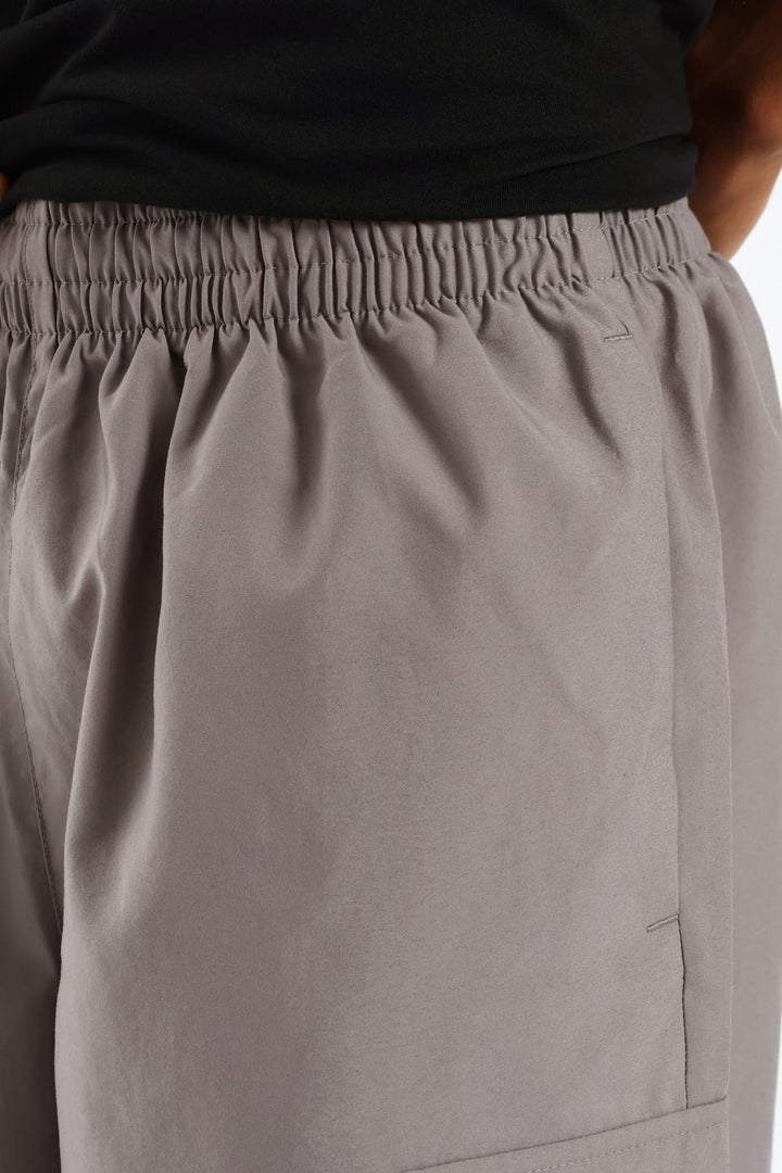 Essential No. 1 Logo 9" Woven Cargo Shorts - Medium Grey