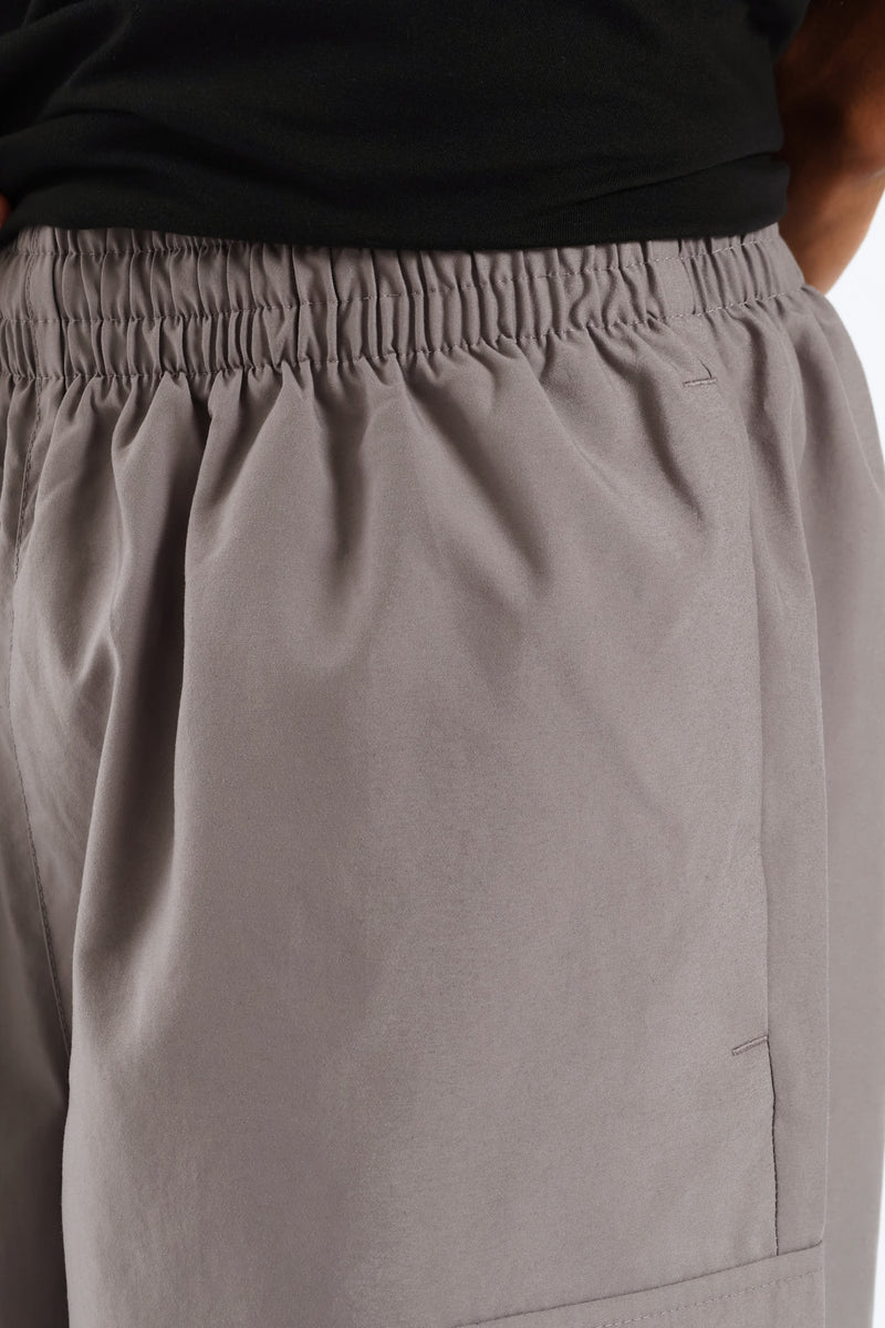 Essential No. 1 Logo 9" Woven Cargo Shorts - Medium Grey