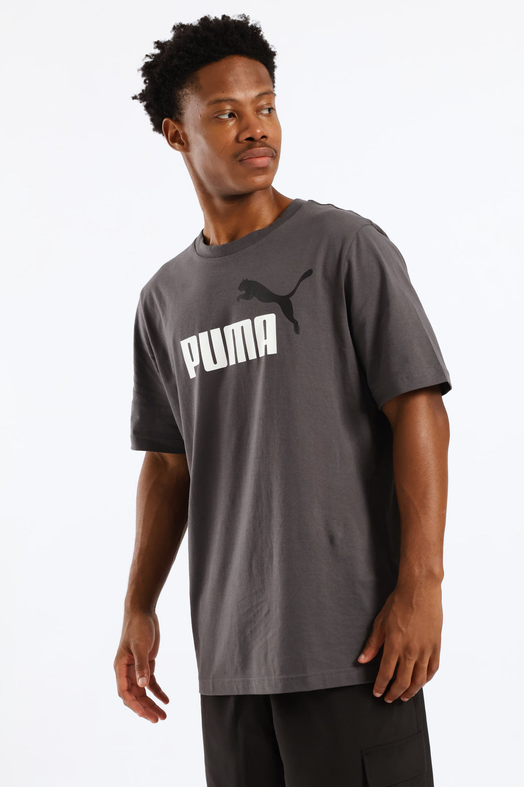 Essential Two Color No. 1 Logo Tee - Grey