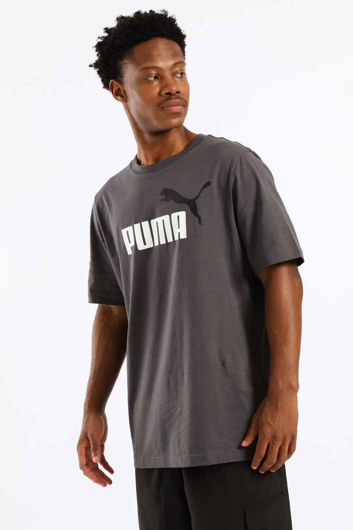 Essential Two Color No. 1 Logo Tee - Grey