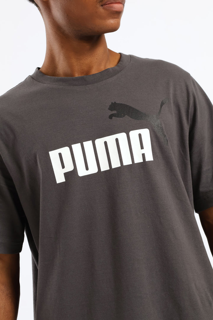 Essential Two Color No. 1 Logo Tee - Grey