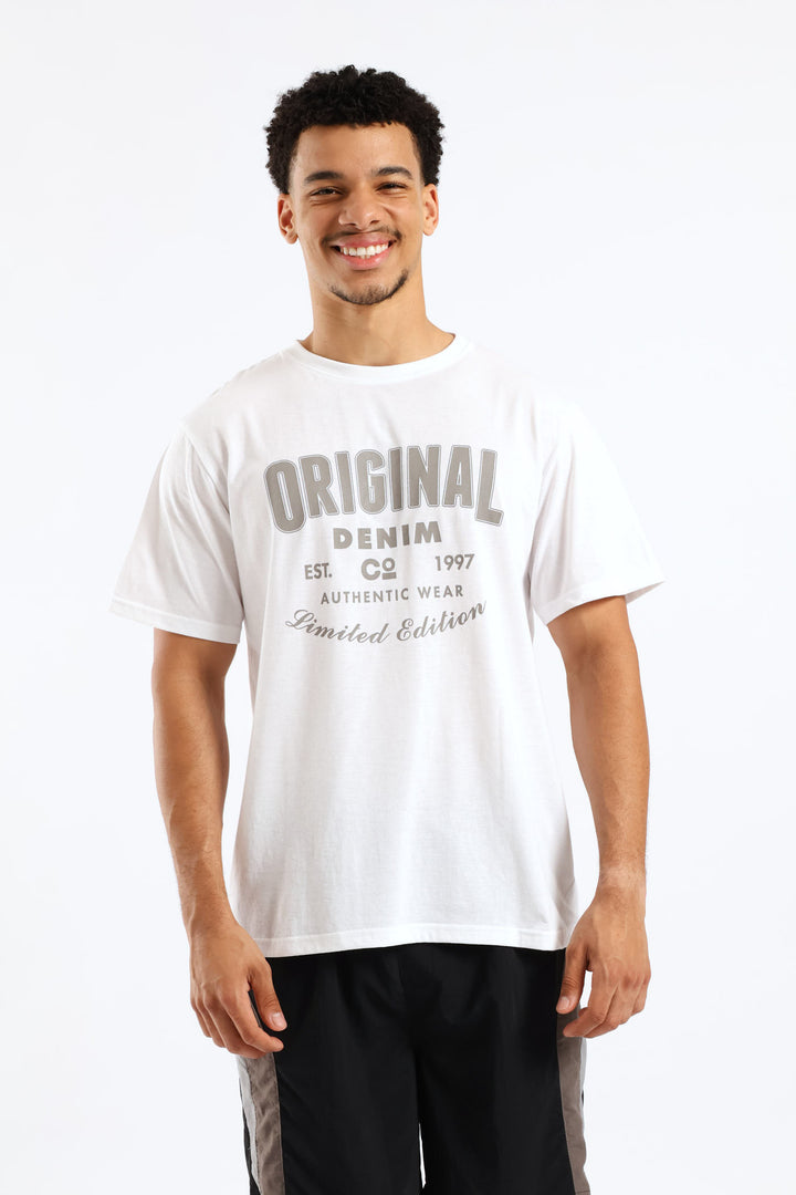 Original Basic Print Tee - White