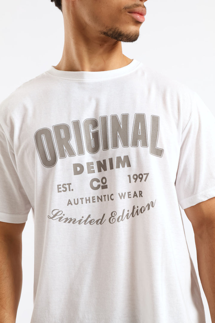 Original Basic Print Tee - White