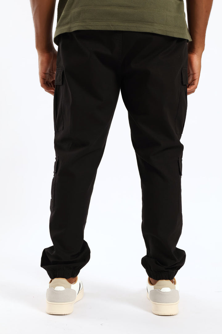 Ripstop Cargo Jogger - Black