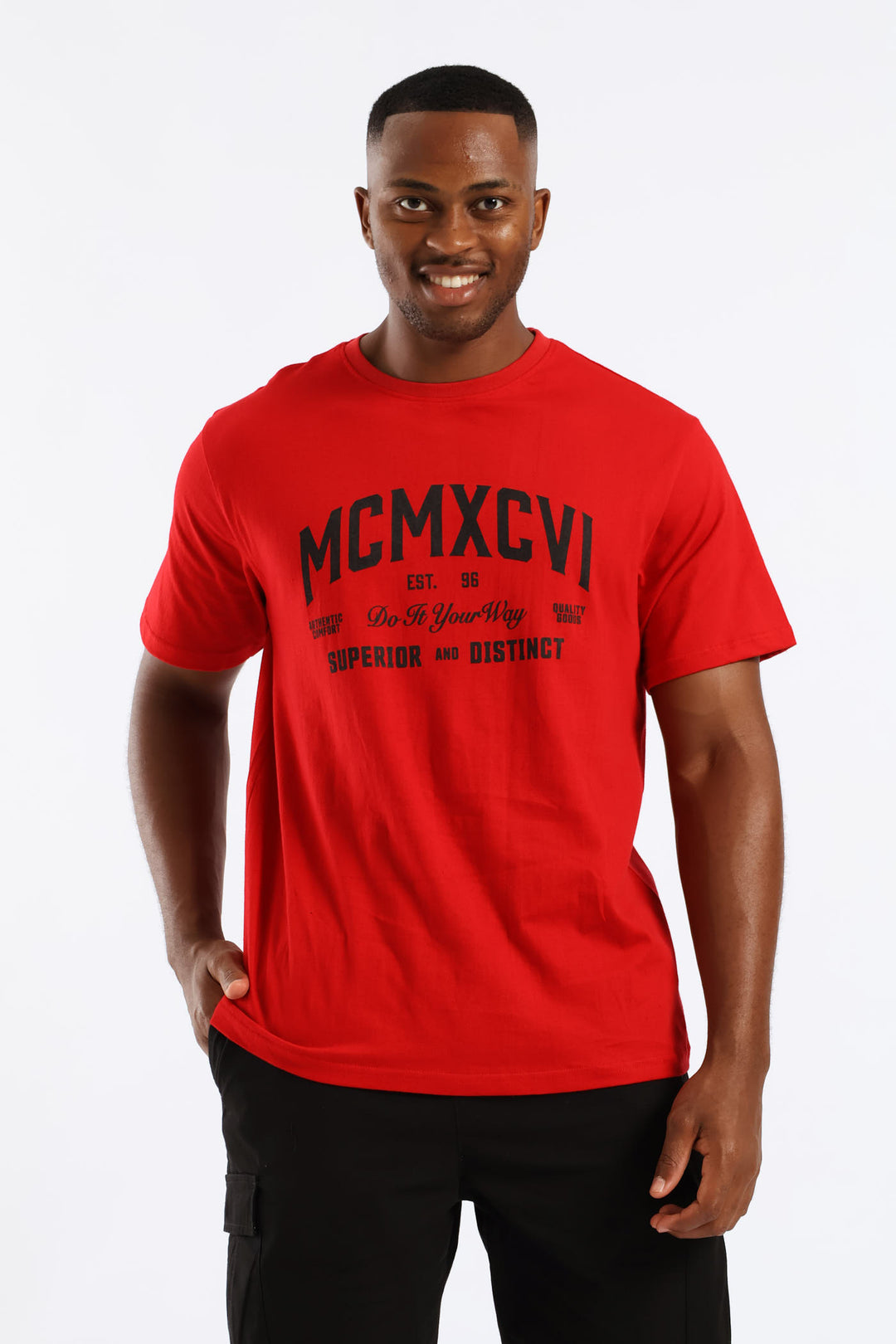 Mcmxcvi Basic Print Tee - Red