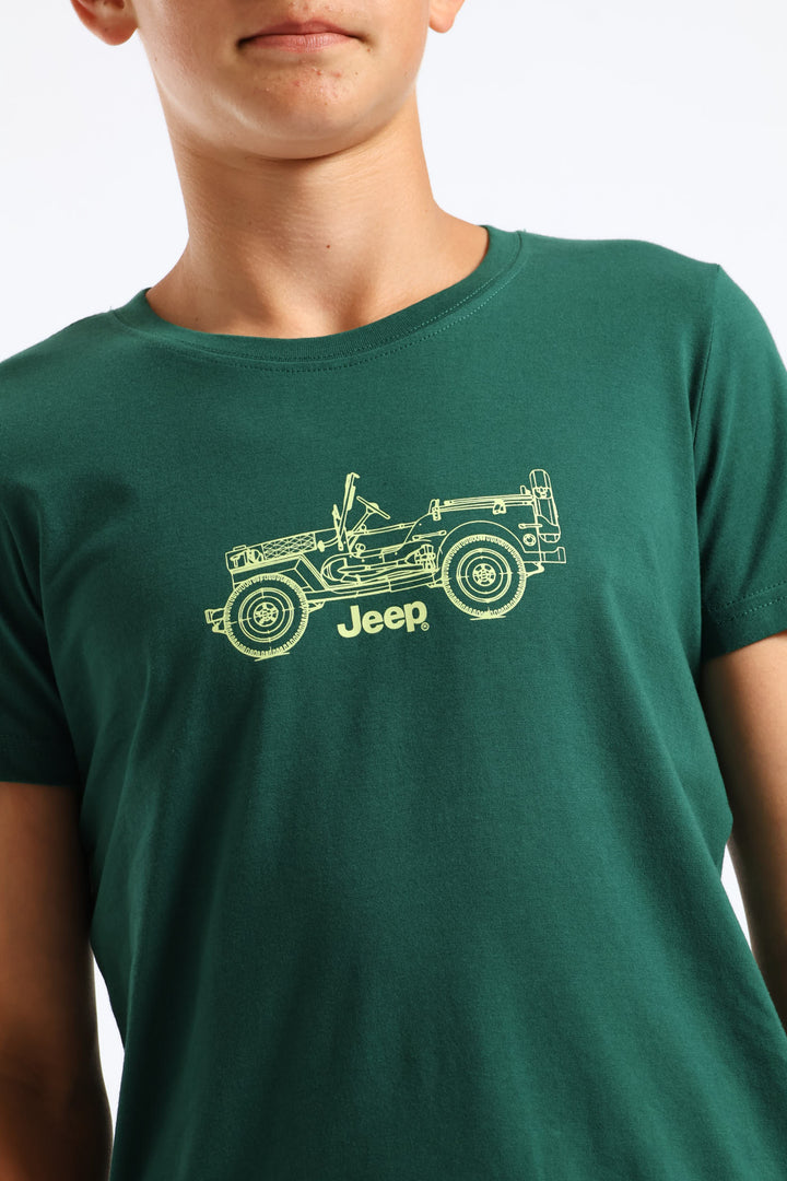 Boys Icon Car Tee - Green