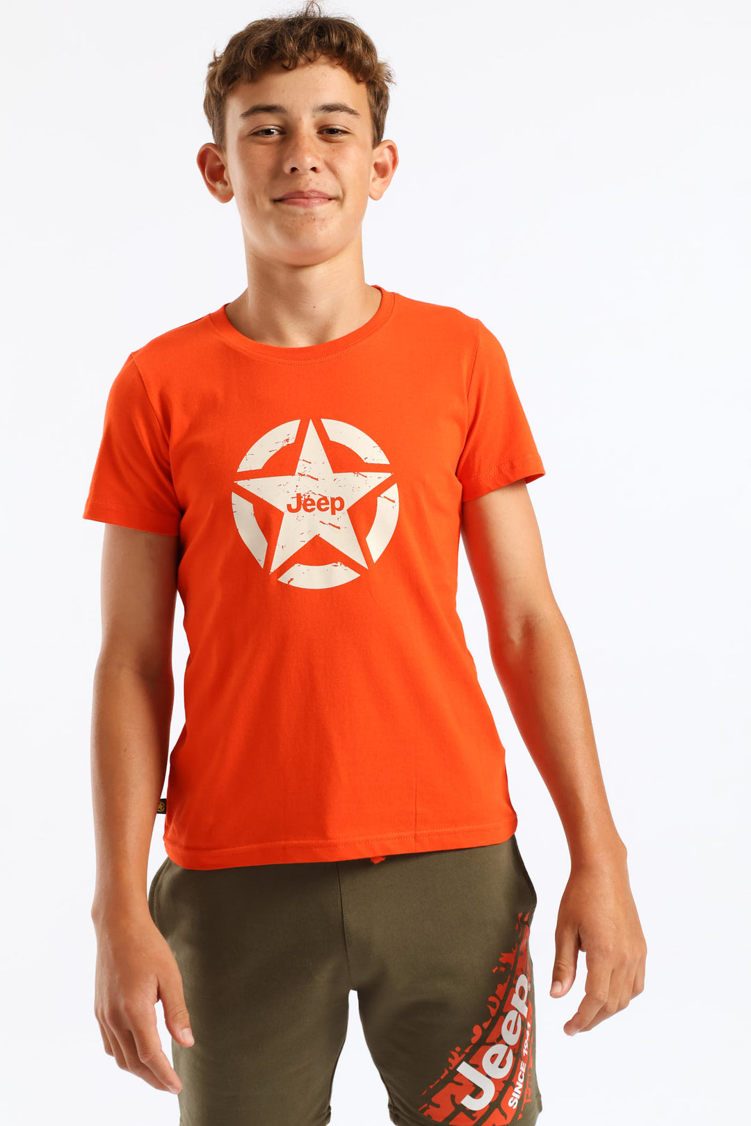 Boys Icon Star Logo Tee - Orange