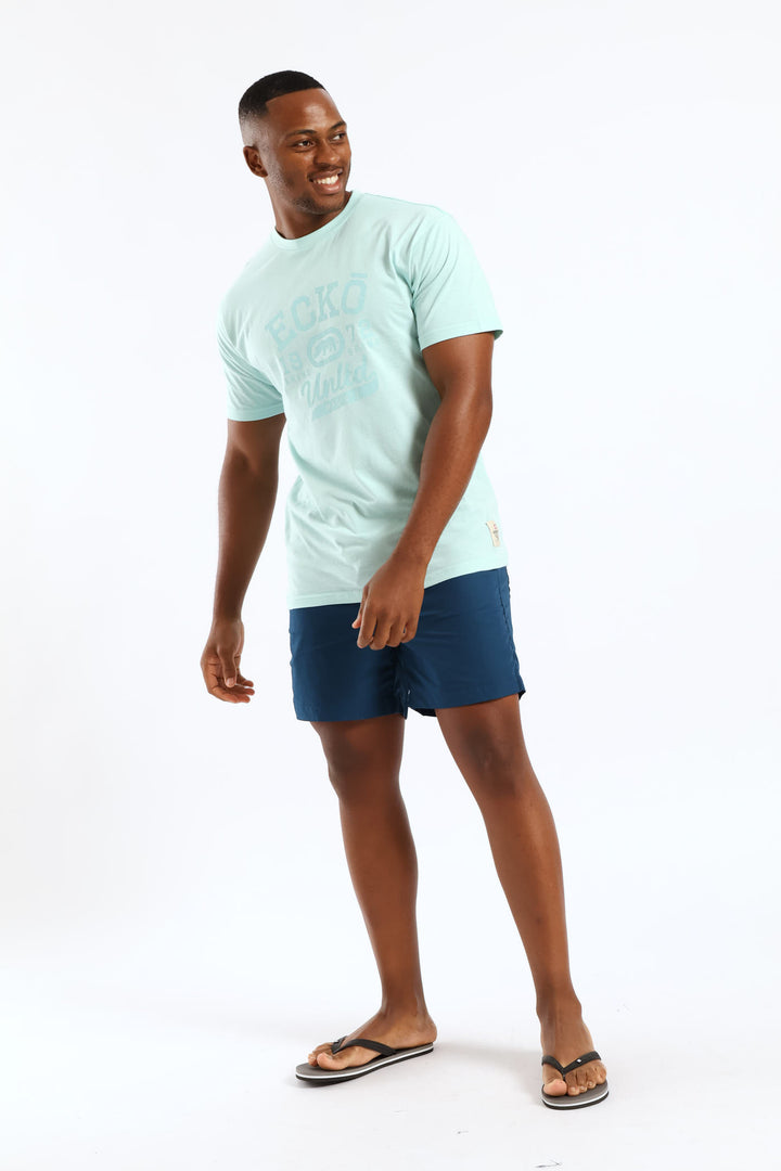 Tonal Chest Print Tee - Mint