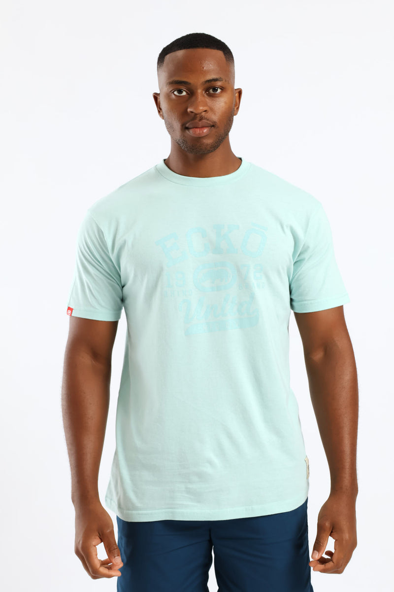 Tonal Chest Print Tee - Mint
