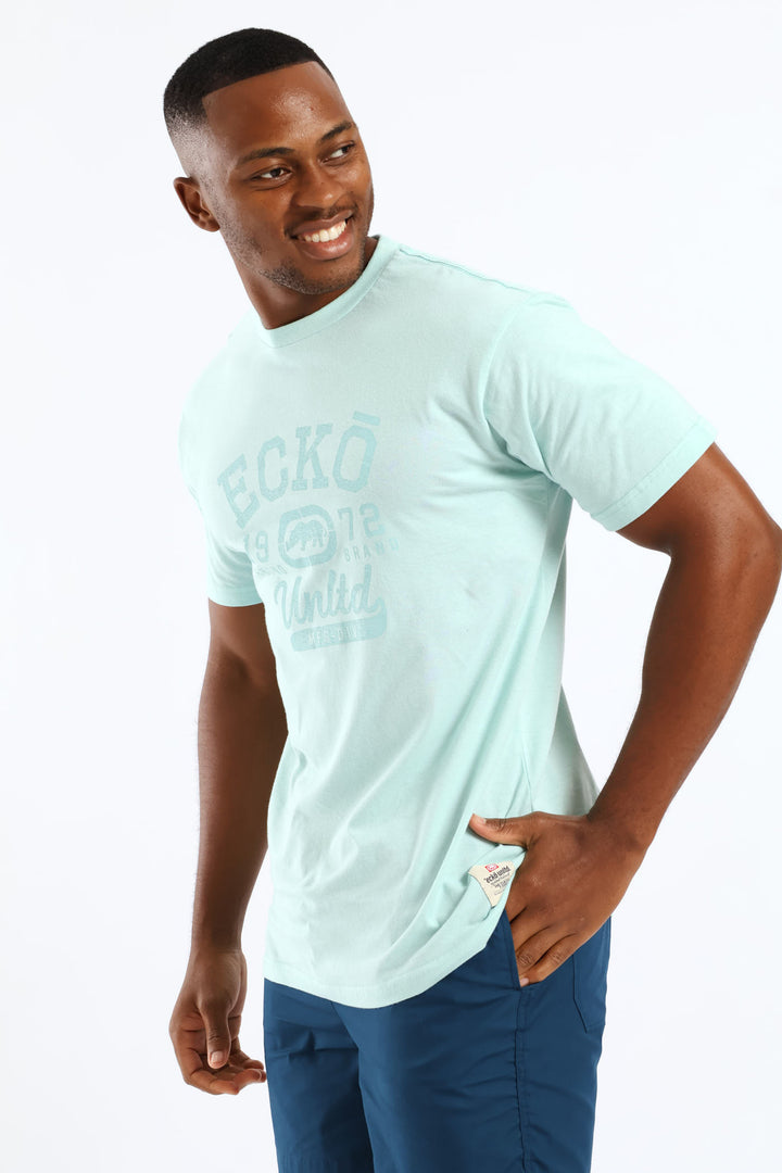 Tonal Chest Print Tee - Mint