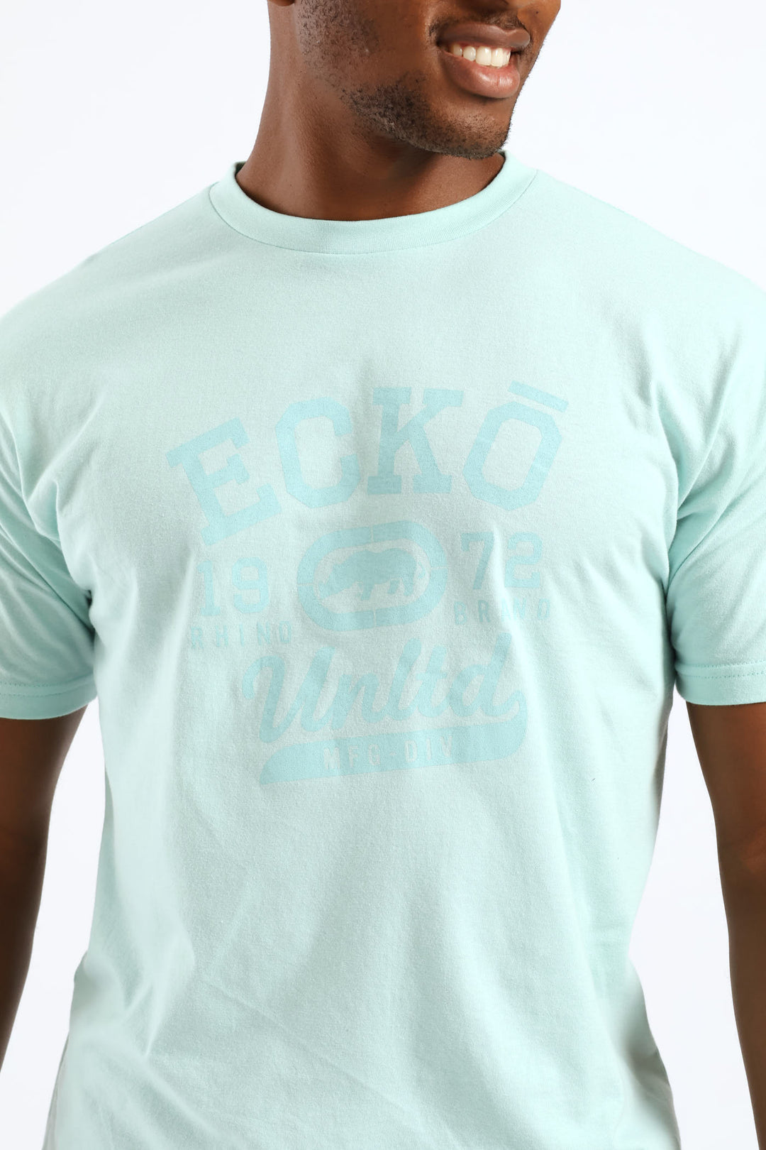 Tonal Chest Print Tee - Mint