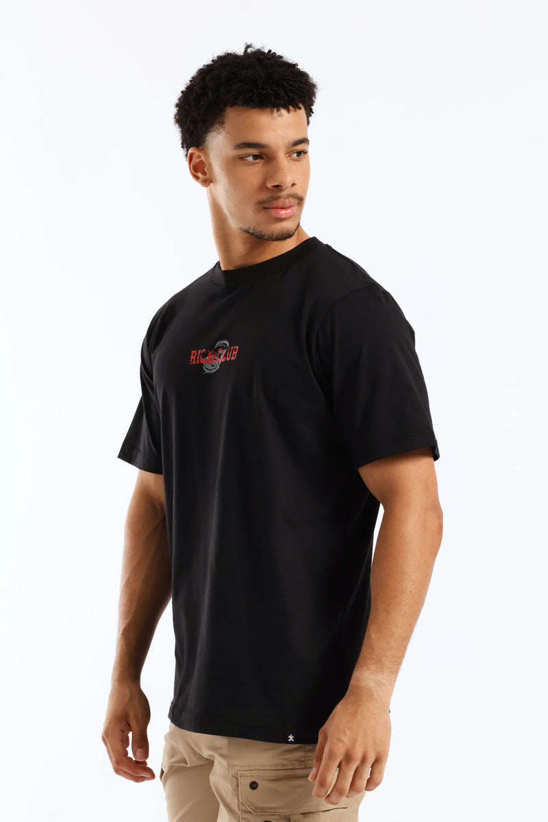 Money Print Front & Back Tee - Black