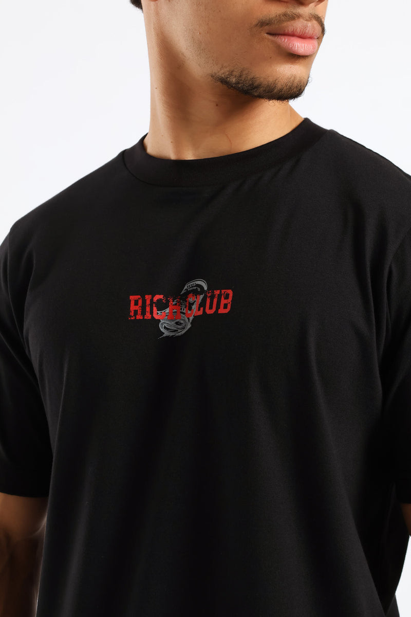 Money Print Front & Back Tee - Black