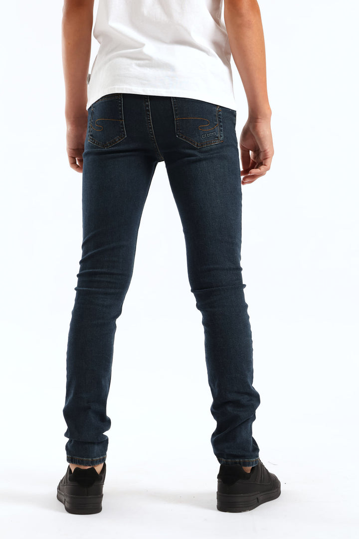 Boys Mid Wash Skinny Jeans - Blue
