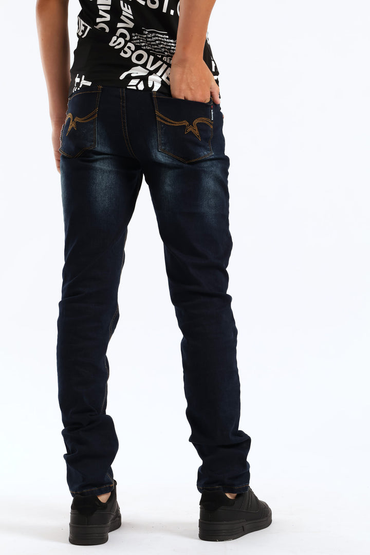 Boys Gleam Skinny Denim - Blue/Black
