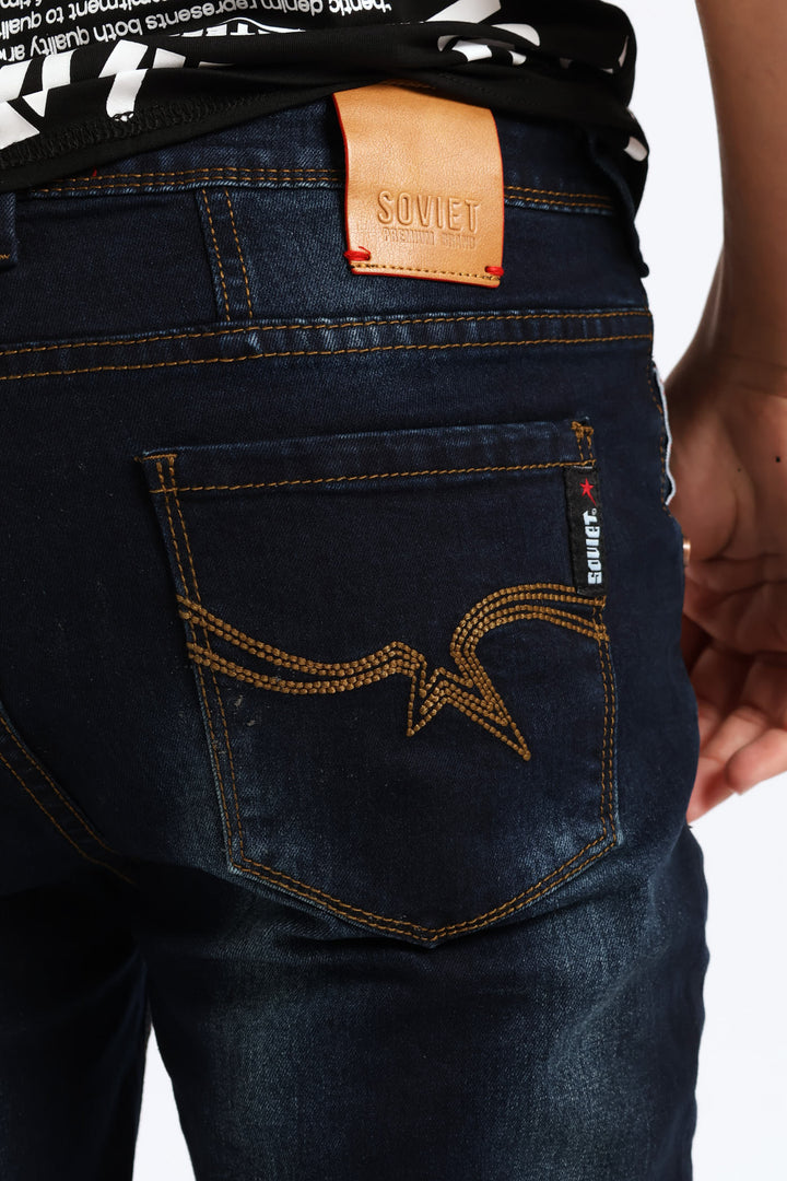 Boys Gleam Skinny Denim - Blue/Black