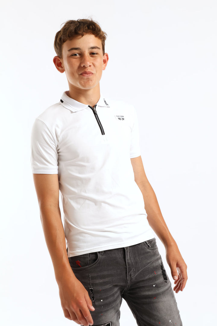 Boys Asura Zip Golfer - White