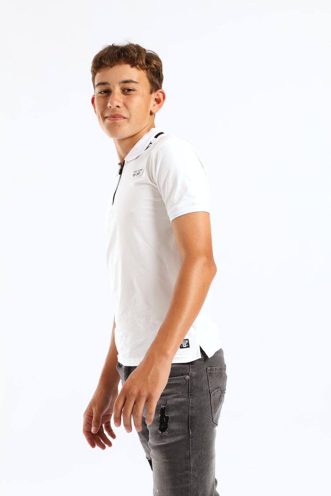 Boys Asura Zip Golfer - White