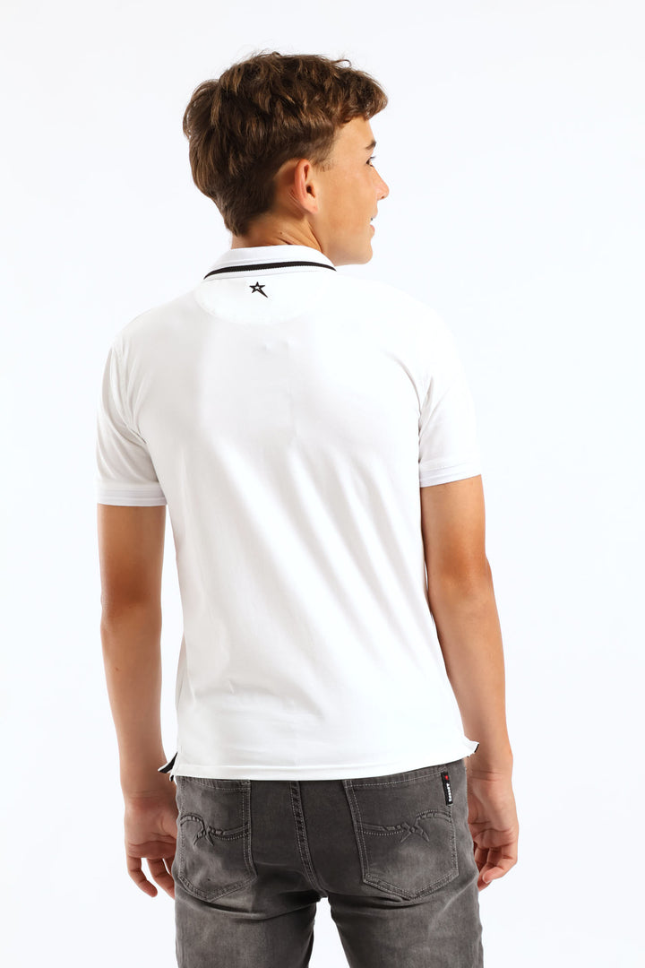 Boys Asura Zip Golfer - White