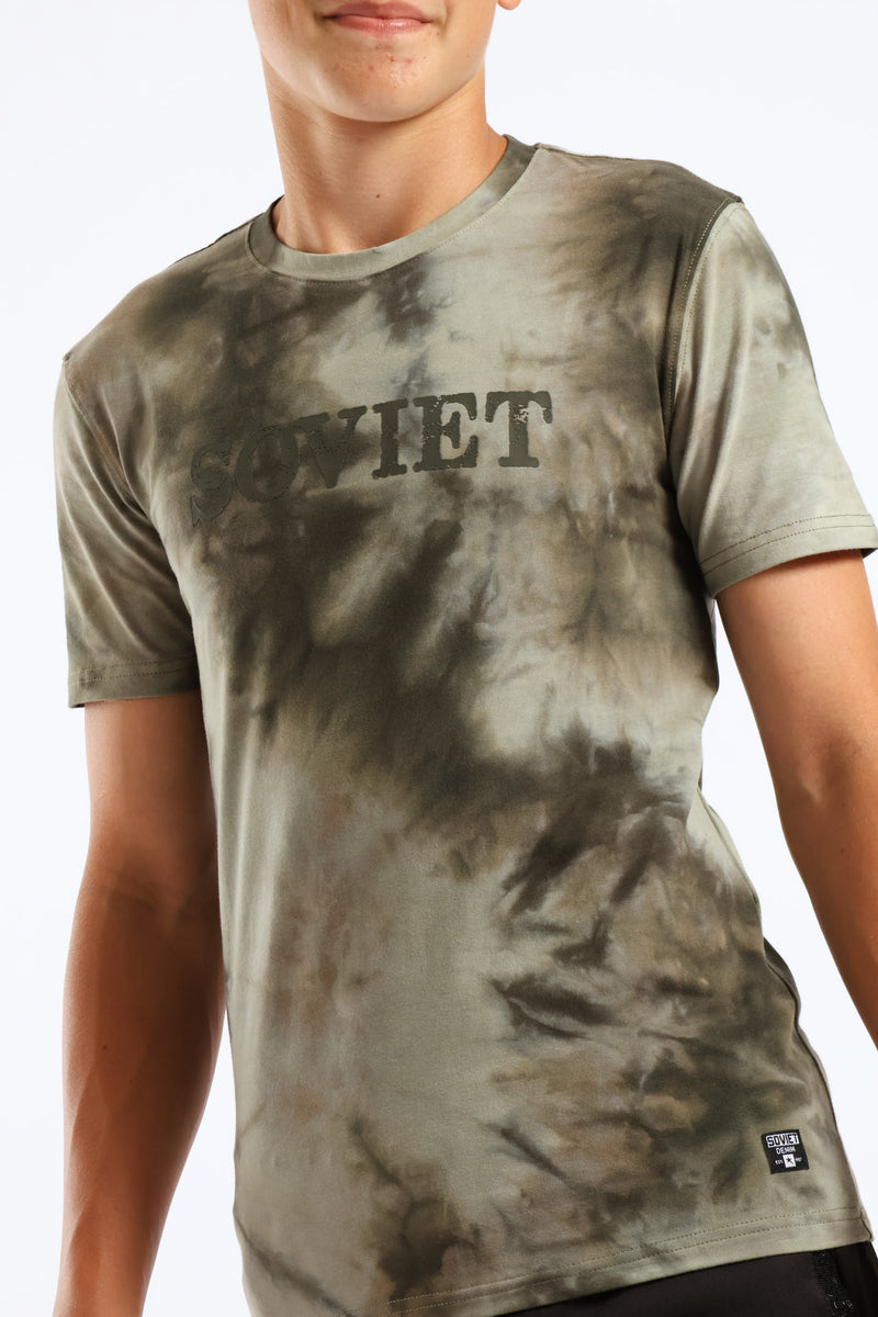 Boys Vast Tie Dye T-Shirt - Sage