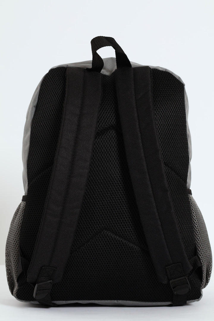 Top Print Backpack - Charcoal