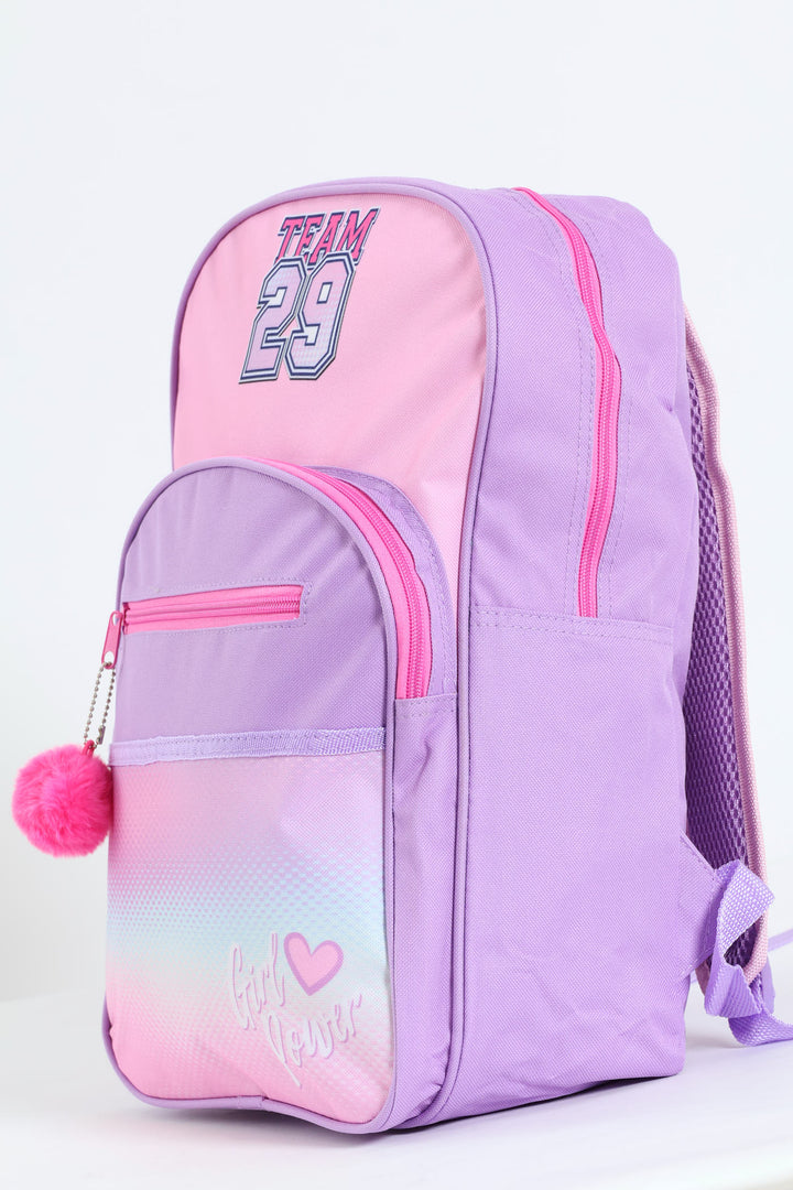 Pre-Girl Power Fashion School Backpack - Lilac