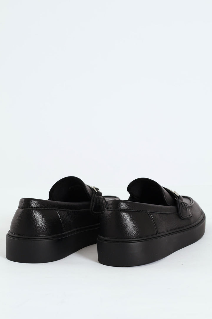 Pieza Metal Trim Slip On Loafer - Black