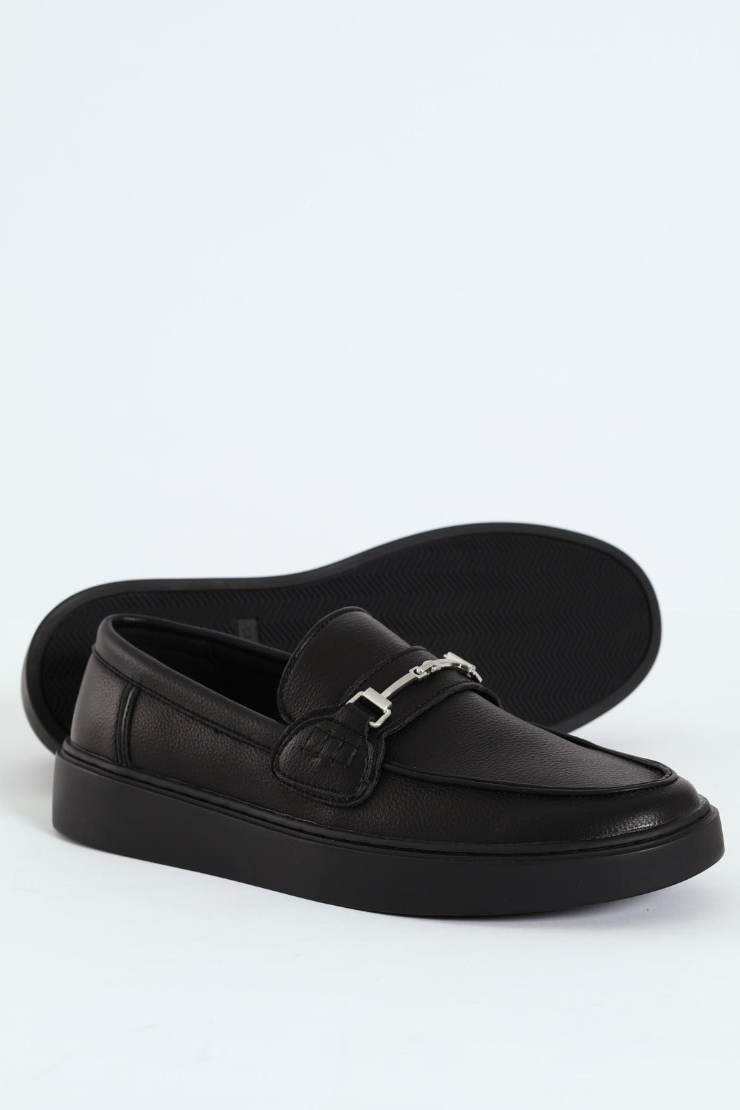 Pieza Metal Trim Slip On Loafer - Black