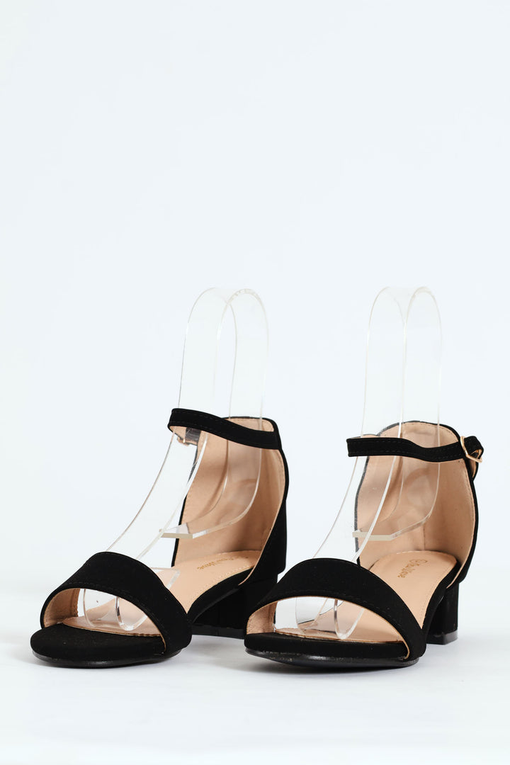Girls Heeled Sandal - Black