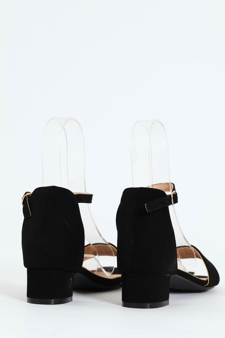 Girls Heeled Sandal - Black