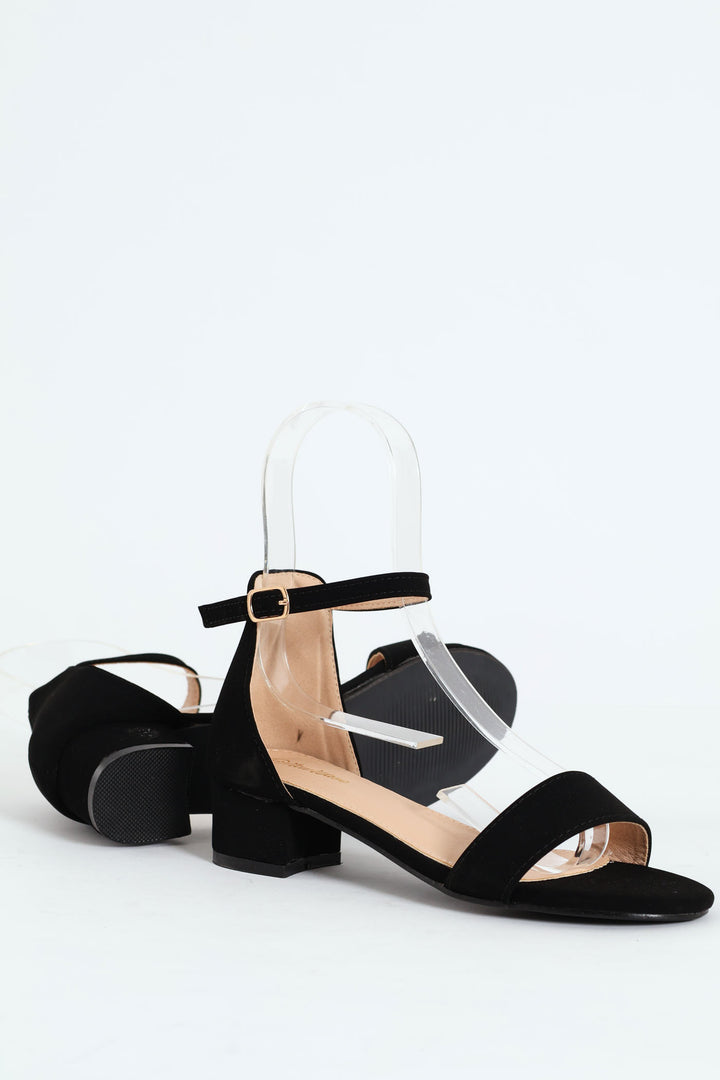 Girls Heeled Sandal - Black