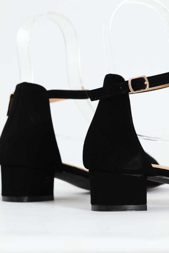 Girls Heeled Sandal - Black