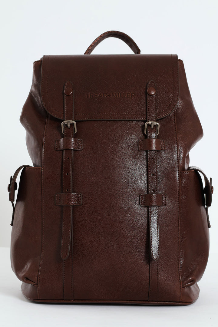 Leather Backpack - Brown