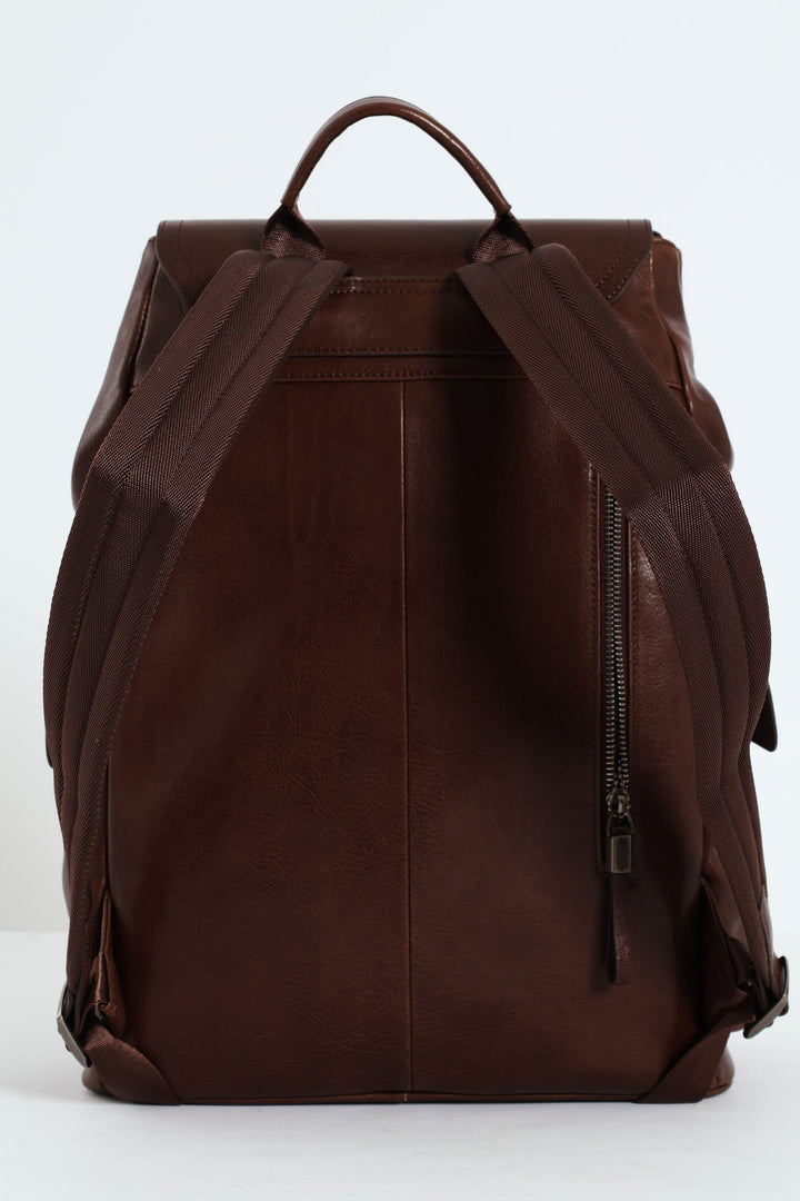Leather Backpack - Brown