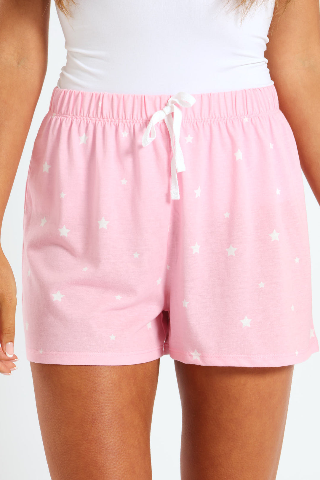 Stars Knit Shorts - Pink