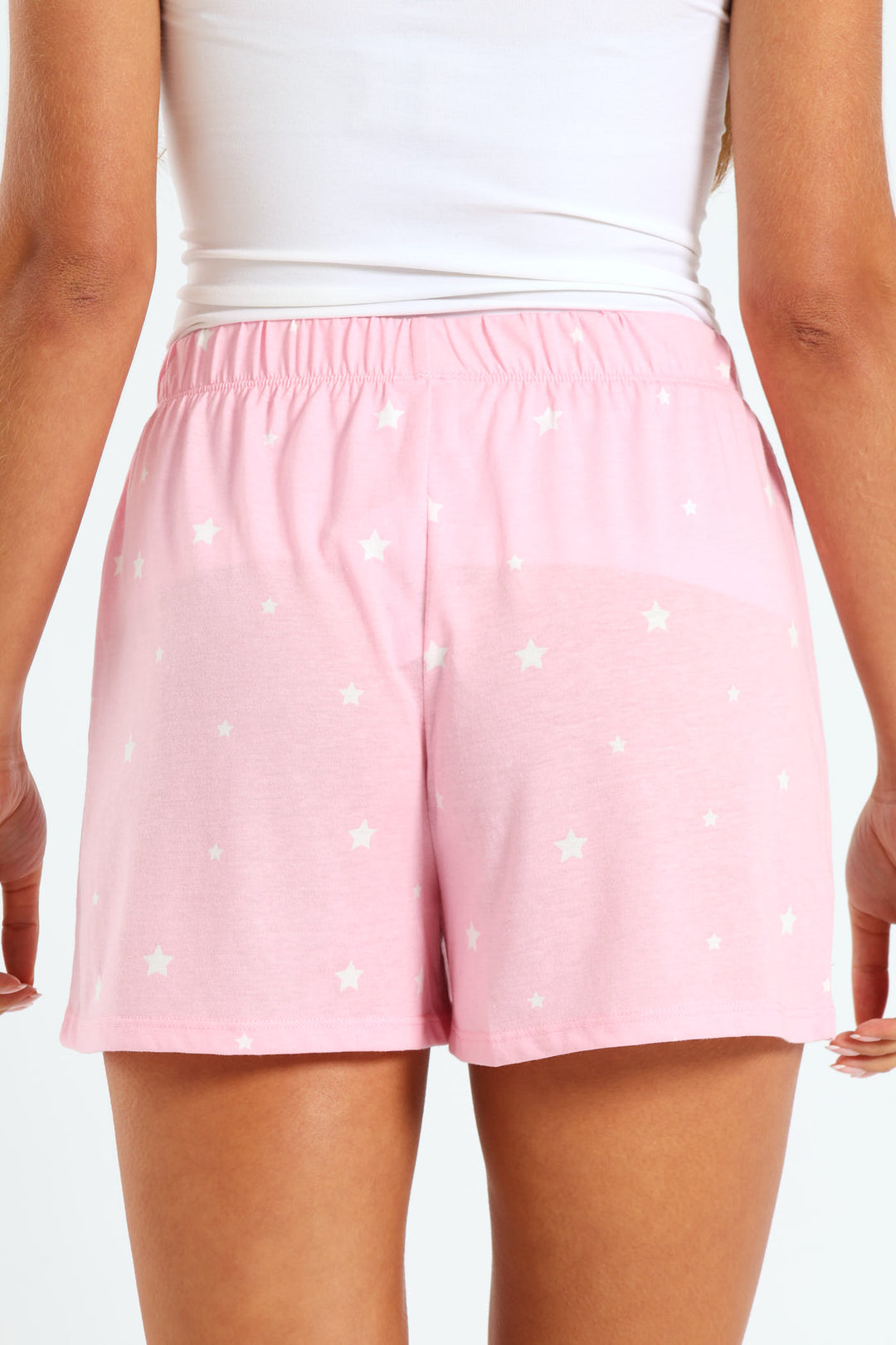 Stars Knit Shorts - Pink