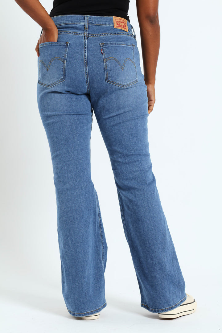 Curvy Flare Warm Up The Pitcher Jeans - Light Wash