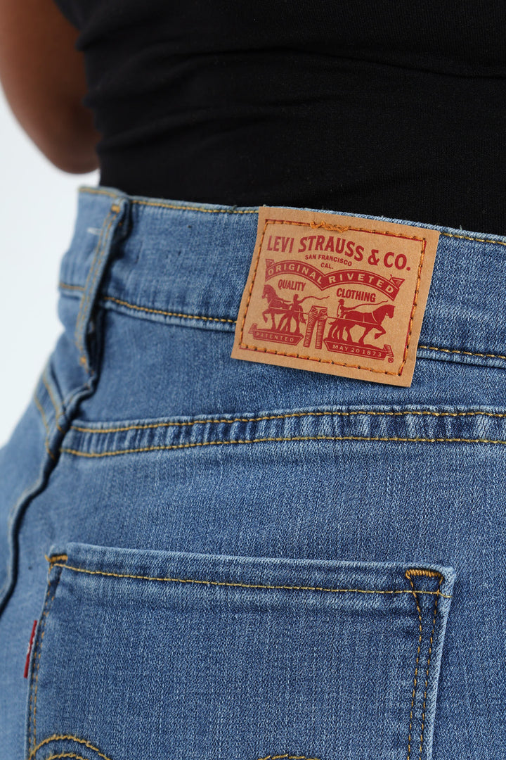 Curvy Flare Warm Up The Pitcher Jeans - Light Wash