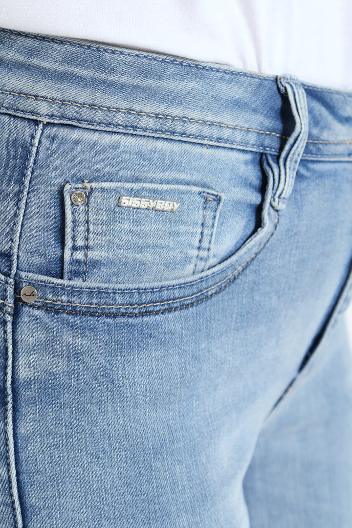 Axel Skinny Jean With Bling Profile - Mid Blue